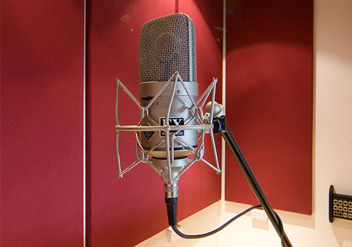 vocal microphone in studio